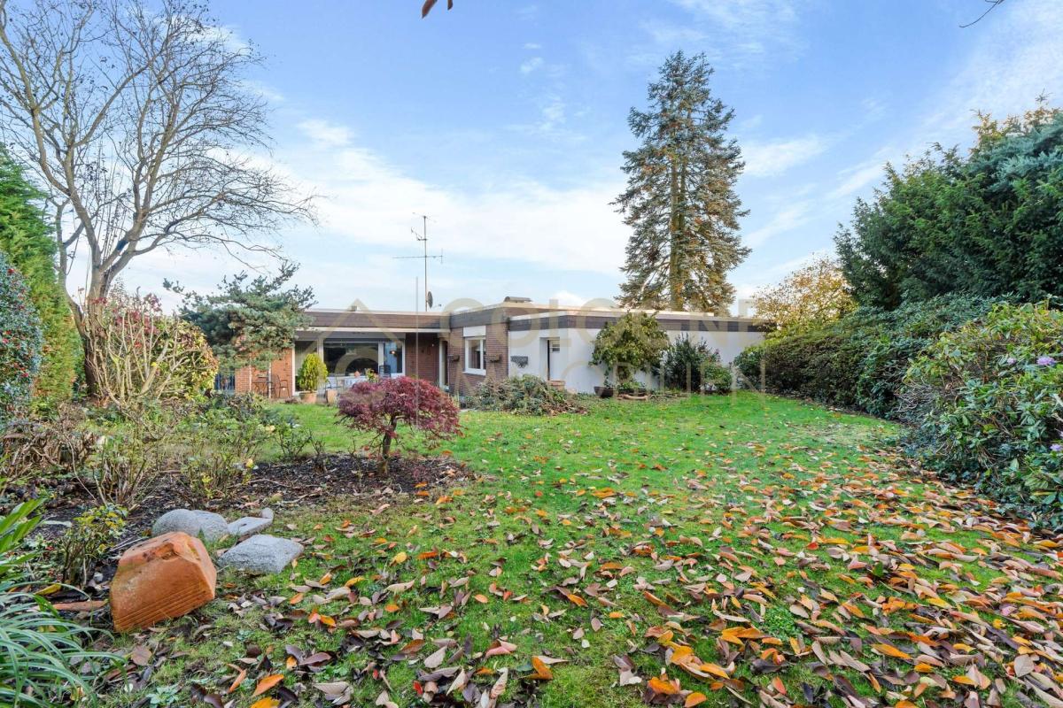 Große Rasenfläche im Garten