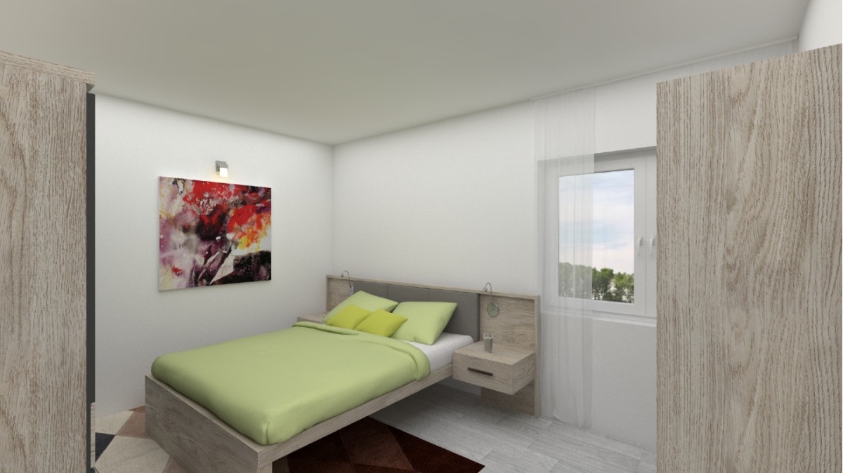 EG Wohnung 2: Schlafzimmer visualisiert (sanierungsbedürftig)