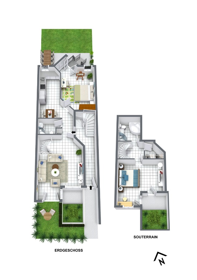 Grundriss EG und UG